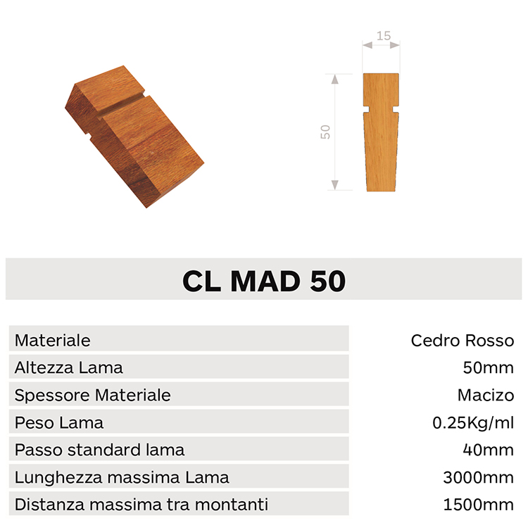 Caracteristica lama clmad50