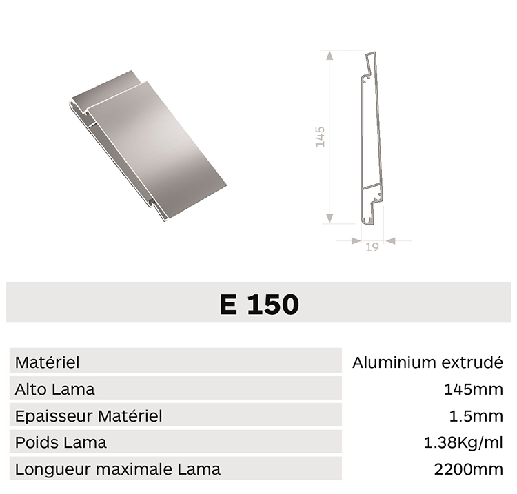 Caracteristica lama E150