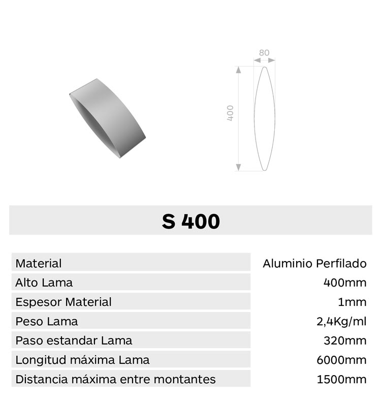 Caracteristica lama S400