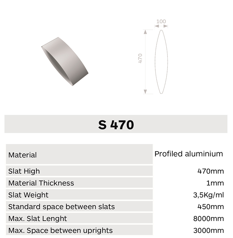 Caracteristica lama S470