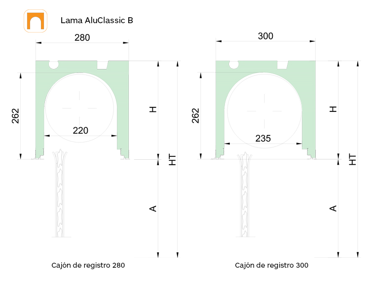 Seccion enrollamiento túnel aluclassic b