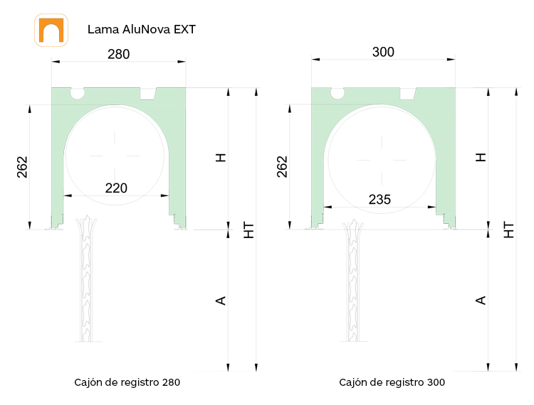 Seccion enrollamiento túnel alunova ext