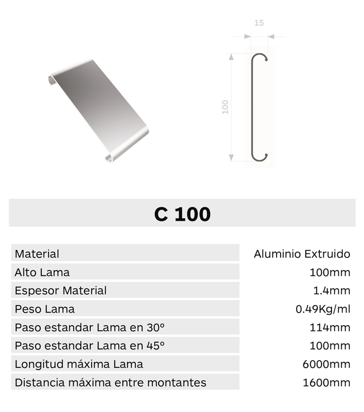 Caracteristica lama C100